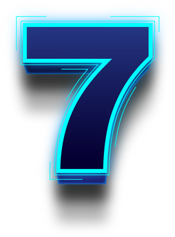 Alphabet Blue Tech. Number 7