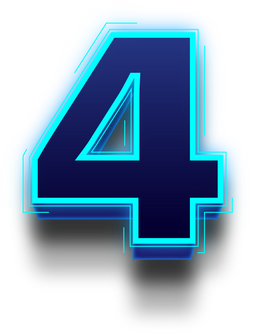 Alphabet Blue Tech. Number 4